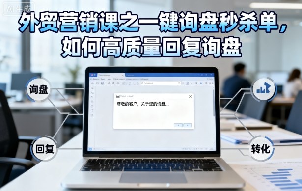 外贸营销课之一键询盘秒杀单,如何高质量回复询盘-站长V课