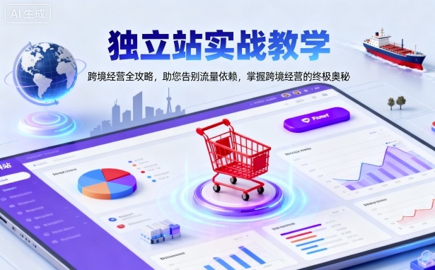 独立站实战教学，跨境经营全攻略，助您告别流量依赖，掌握跨境经营的终极奥