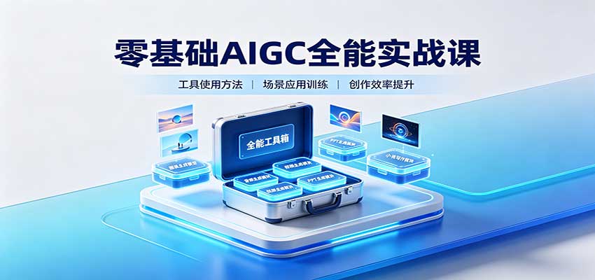 零基础AIGC全能实战课：覆盖绘画、影音、PPT、小说多场景AI创作-站长V课