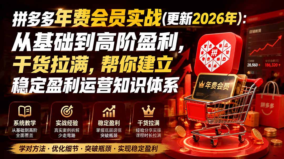 拼多多年费会员实战(更新0928-站长V课