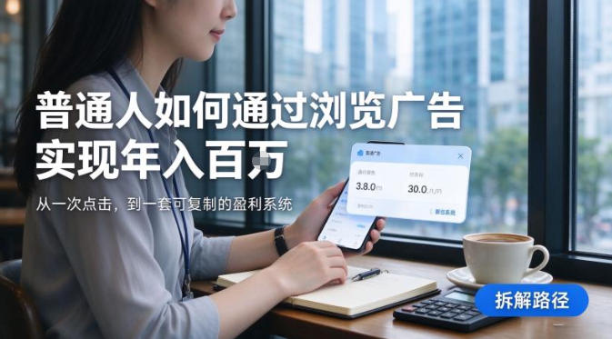 2026最新技术，24小时全自动浏览广告，全网独家项目，单台设备日入200+新手小白可快速上手，支持实地学习实地考察【揭秘】-站长V课