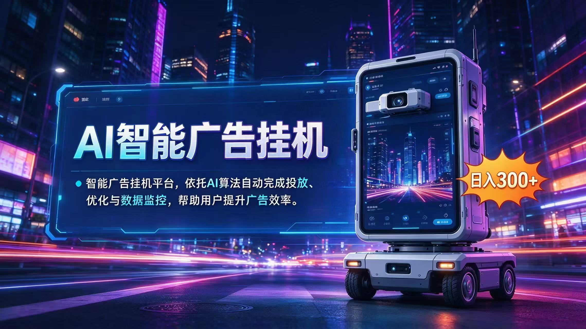 AI 智能广告挂机|AI 自动运行,轻松托管广告任务-站长V课