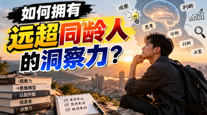 付费文章:如何拥有远超同龄人的洞察力?-站长V课