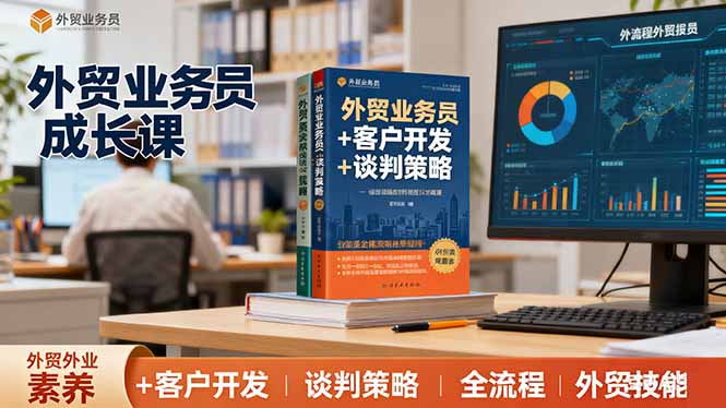 外贸业务员成长课:职业素养+客户开发+谈判策略、掌握全流程外贸技能-站长V课