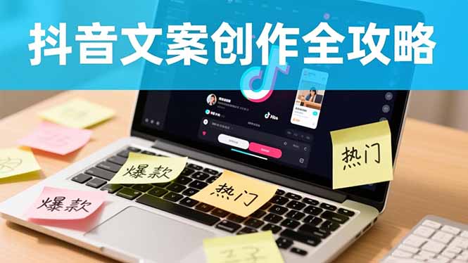 抖音文案创作全攻略：爆款标题九大绝招,100个模版直接套用,月入过万不是梦-站长V课